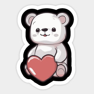 Valentine Bear Sticker